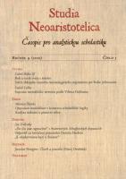 Studia Neoaristotelica (Časopis pro analytickou scholastiku) - číslo 3 / 2012